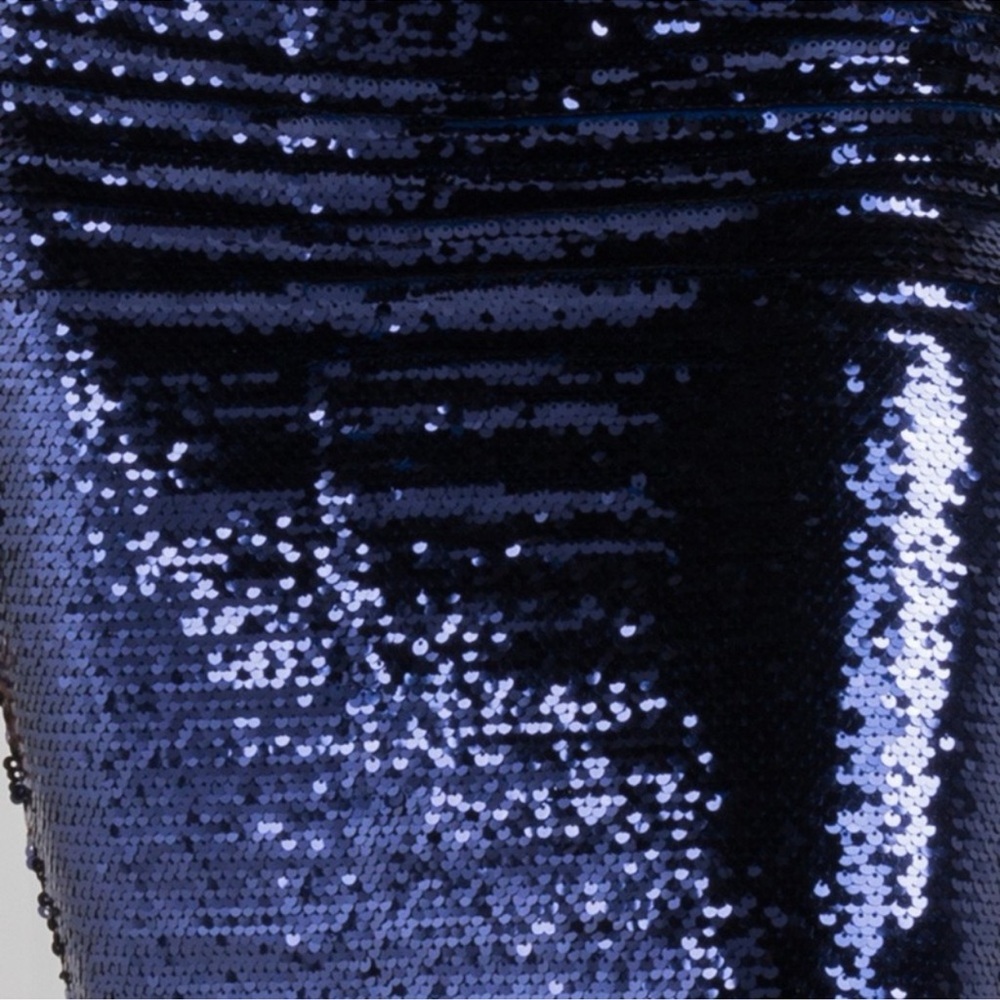 Akira Shine & Sparkly Navy Sequin Midi Dress - Picture 4 of 9